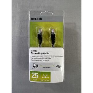 Belkin CAT5e 25 Foot Networking Cable Packaging Has Wear NEW